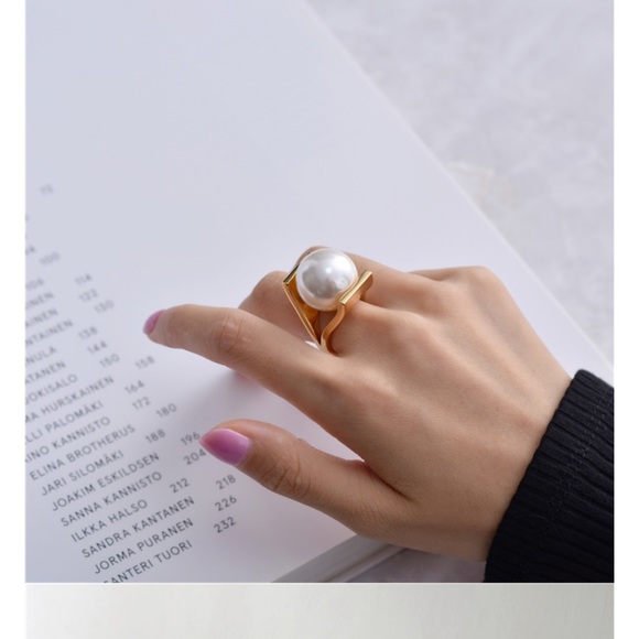 Pearls GoldHollow ExaggerationDesignFingerAdvanced - Picture 8 of 8